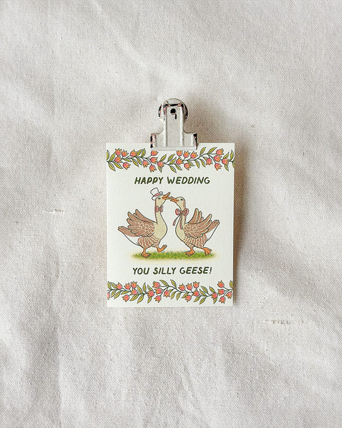 Silly Geese Wedding Card